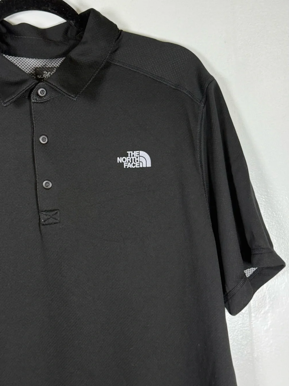 The North Face Men Polo Shirt Large Black Golf Sports Athletic Running Casual